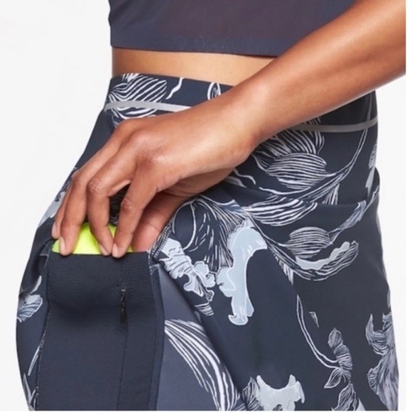 Athleta Navy Blue Floral Sonic Tennis Skort, S - Picture 9 of 14